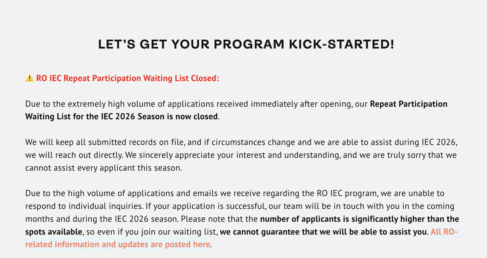 Stepwest closed for 2026 season